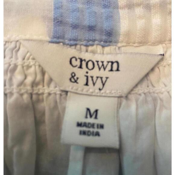 Crown & Ivy Striped Dress - Size M - Cotton Blue & White NWT - Picture 12 of 13